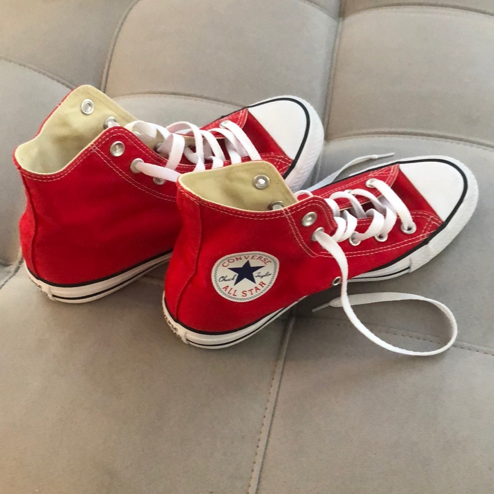 Converse Red Chuck Taylor High Top Sneakers